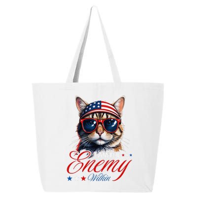 I Am The Enemy Within Cat Ladies Kamala Harris 2024 25L Jumbo Tote