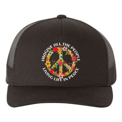 Imagine All The People Living Life In Peace Yupoong Adult 5-Panel Trucker Hat