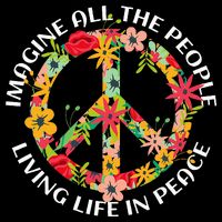 Imagine All The People Living Life In Peace 16 in Basic Backpack