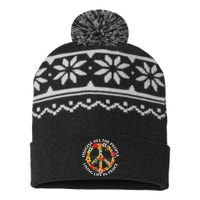 Imagine All The People Living Life In Peace USA-Made Snowflake Beanie