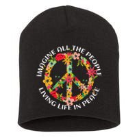 Imagine All The People Living Life In Peace Short Acrylic Beanie