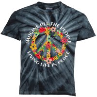 Imagine All The People Living Life In Peace Kids Tie-Dye T-Shirt