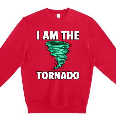 I Am The Storm Twister Tornado Hurricane Meteorologist Premium Crewneck Sweatshirt