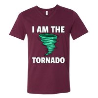 I Am The Storm Twister Tornado Hurricane Meteorologist V-Neck T-Shirt