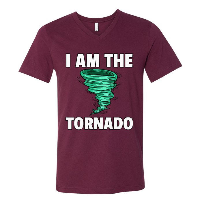 I Am The Storm Twister Tornado Hurricane Meteorologist V-Neck T-Shirt