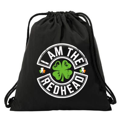 I Am The Redhead Dibs On The Redhead Funny St Patricks Day Drawstring Bag
