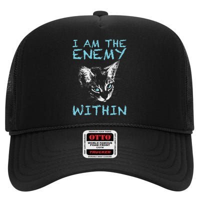 I Am The Enemy Within Kamala Harris 2024 High Crown Mesh Back Trucker Hat