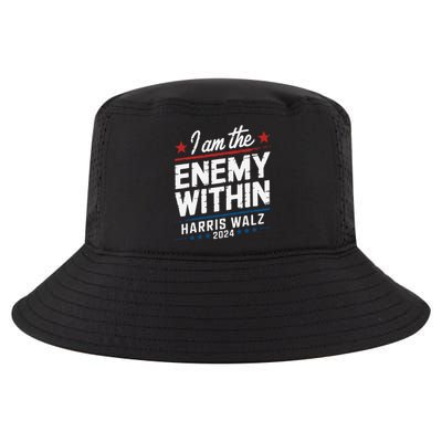 I Am The Enemy Within Harris Walz 2024 American Cool Comfort Performance Bucket Hat