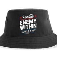 I Am The Enemy Within Harris Walz 2024 American Sustainable Bucket Hat