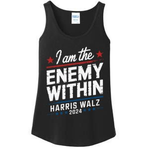 I Am The Enemy Within Harris Walz 2024 American Ladies Essential Tank