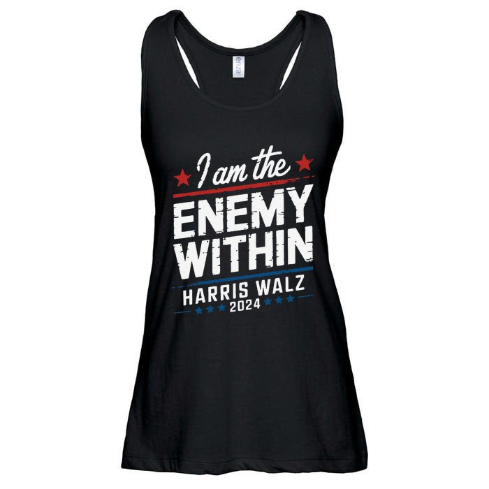 I Am The Enemy Within Harris Walz 2024 American Ladies Essential Flowy Tank