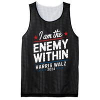 I Am The Enemy Within Harris Walz 2024 American Mesh Reversible Basketball Jersey Tank