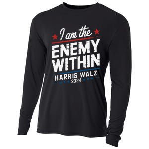 I Am The Enemy Within Harris Walz 2024 American Cooling Performance Long Sleeve Crew