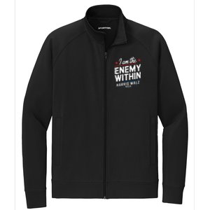 I Am The Enemy Within Harris Walz 2024 American Stretch Full-Zip Cadet Jacket