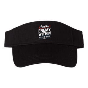 I Am The Enemy Within Harris Walz 2024 American Valucap Bio-Washed Visor