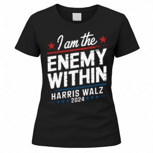 I Am The Enemy Within Harris Walz 2024 American Women's T-Shirt