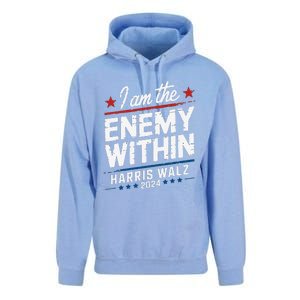 I Am The Enemy Within Harris Walz 2024 American Unisex Surf Hoodie