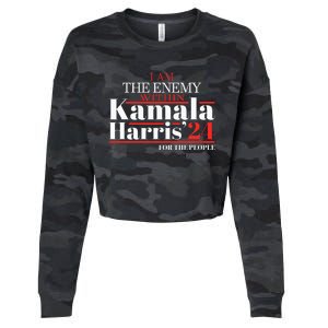 I Am The Enemy Within Kamala Harris Anti Trump Cropped Pullover Crew