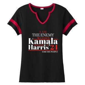 I Am The Enemy Within Kamala Harris Anti Trump Ladies Halftime Notch Neck Tee