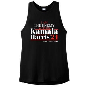 I Am The Enemy Within Kamala Harris Anti Trump Ladies PosiCharge Tri-Blend Wicking Tank