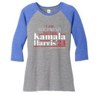 I Am The Enemy Within Kamala Harris Anti Trump Women's Tri-Blend 3/4-Sleeve Raglan Shirt