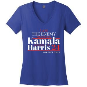 I Am The Enemy Within Kamala Harris Anti Trump Women's V-Neck T-Shirt