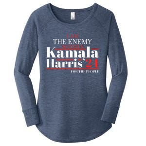 I Am The Enemy Within Kamala Harris Anti Trump Women's Perfect Tri Tunic Long Sleeve Shirt