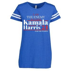 I Am The Enemy Within Kamala Harris Anti Trump Enza Ladies Jersey Football T-Shirt