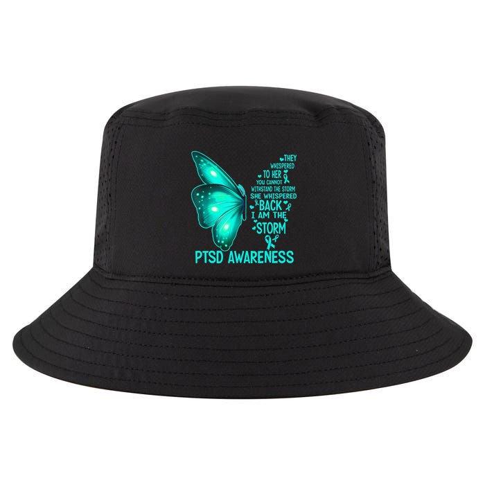 I Am The Storm PTSD Awareness Butterfly Cool Comfort Performance Bucket Hat