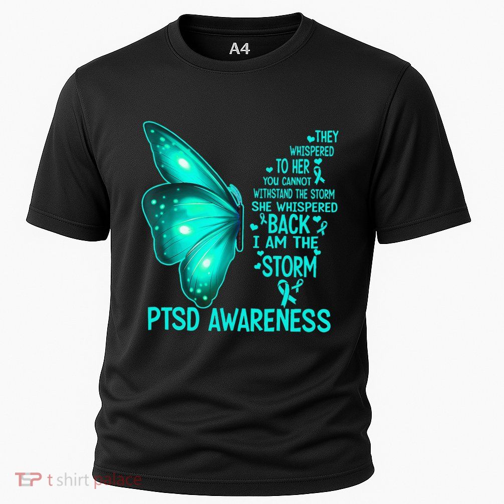 I Am The Storm PTSD Awareness Butterfly Performance Shirt