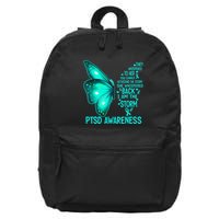 I Am The Storm PTSD Awareness Butterfly 16 in Basic Backpack