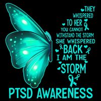 I Am The Storm PTSD Awareness Butterfly 16 in Basic Backpack