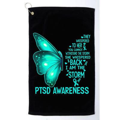 I Am The Storm PTSD Awareness Butterfly Golf Towel