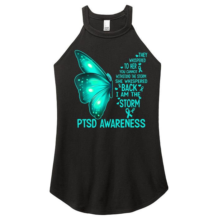 I Am The Storm PTSD Awareness Butterfly Women’s Perfect Tri Rocker Tank