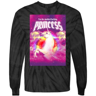 I Am The MotherFucking Princess Unicorn Tie-Dye Long Sleeve Shirt