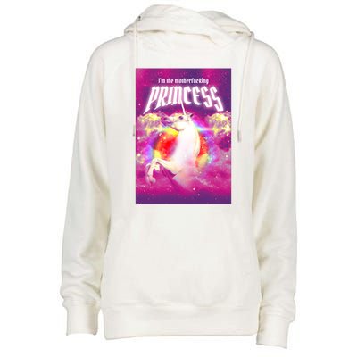 I Am The MotherFucking Princess Unicorn Womens Funnel Neck Pullover Hood