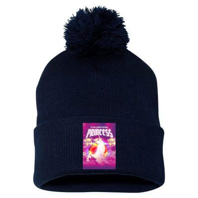 I Am The MotherFucking Princess Unicorn Pom Pom 12in Knit Beanie