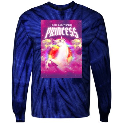 I Am The MotherFucking Princess Unicorn Tie-Dye Long Sleeve Shirt