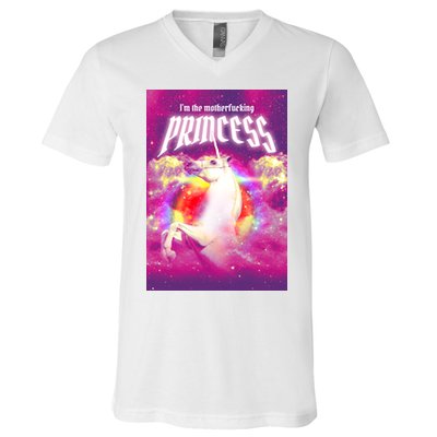 I Am The MotherFucking Princess Unicorn V-Neck T-Shirt