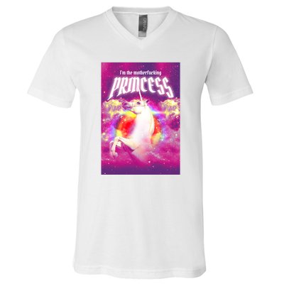 I Am The MotherFucking Princess Unicorn V-Neck T-Shirt