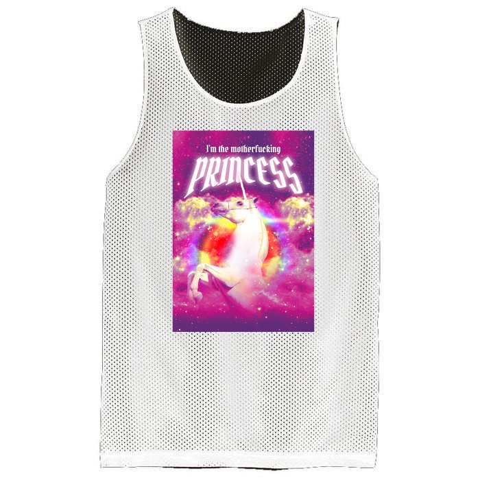 I Am The MotherFucking Princess Unicorn Mesh Reversible Basketball Jersey Tank