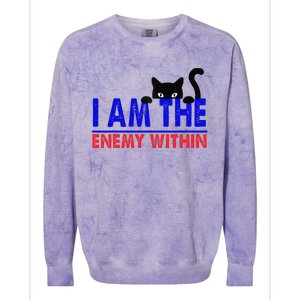 I Am The Enemy Within Cat Kamala Harris 2024 Colorblast Crewneck Sweatshirt