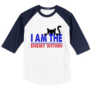 I Am The Enemy Within Cat Kamala Harris 2024 Baseball Sleeve Shirt