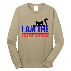 I Am The Enemy Within Cat Kamala Harris 2024 Long Sleeve Shirt