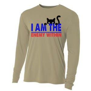 I Am The Enemy Within Cat Kamala Harris 2024 Cooling Performance Long Sleeve Crew