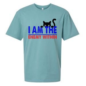 I Am The Enemy Within Cat Kamala Harris 2024 Sueded Cloud Jersey T-Shirt