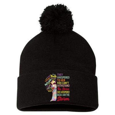 I Am The Storm  Juneteenth Black History Month BLM Pom Pom 12in Knit Beanie