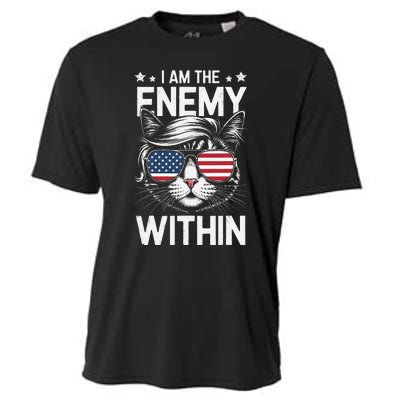 I Am The Enemy Within Funny Cat Lovers Cooling Performance Crew T-Shirt