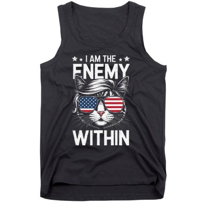 I Am The Enemy Within Funny Cat Lovers Tank Top