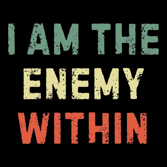 I Am The Enemy Within Funny Qoutes Valucap Bio-Washed Visor